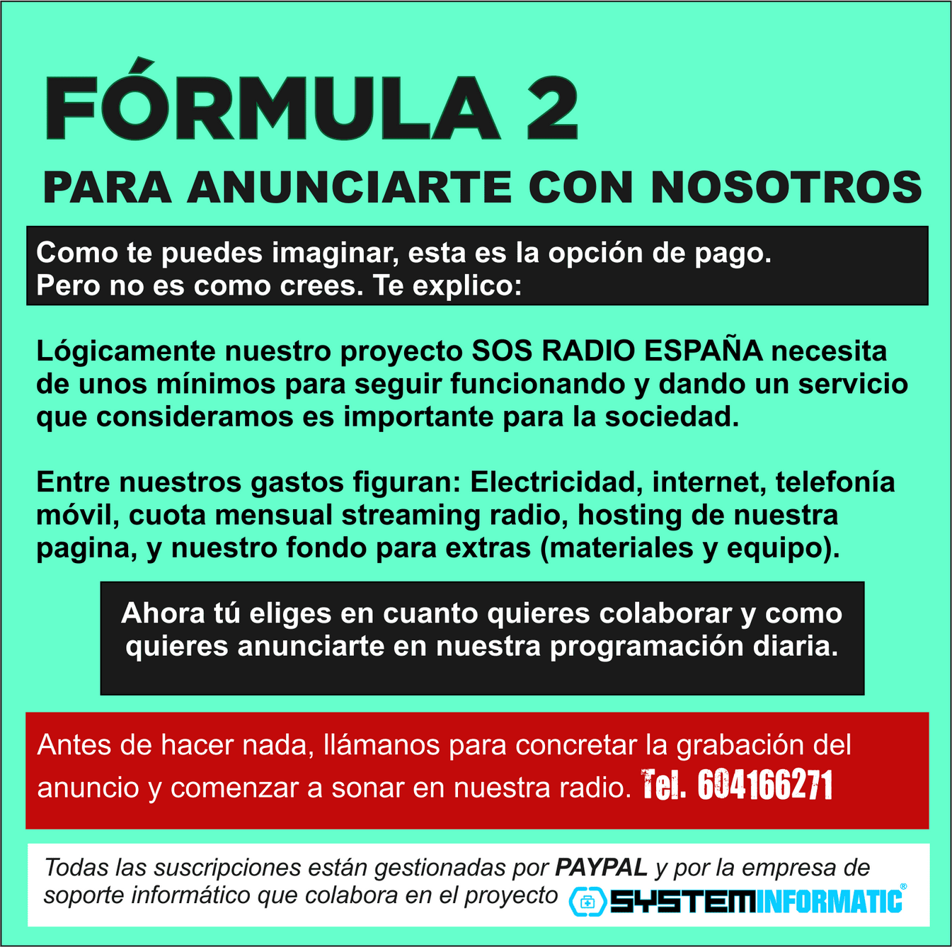 colaboración con los gastos